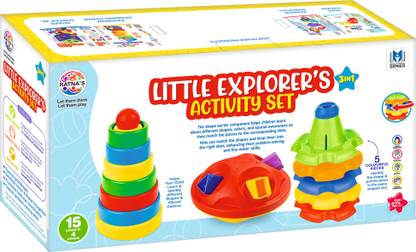 Ratnas LIttle Explorers Activity Set 3in1 (2194) Stack & Spin Toys