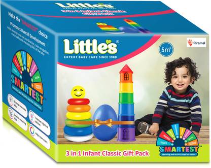 Little's 3 in 1 Infant Classic Gift Pack I Activity & Learning Toys for Babies