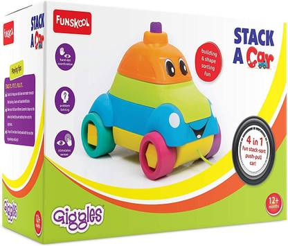 Funskool-Giggles STACKING CAR- Stack it ! Fit it! Pull it!