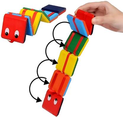 Muren Wooden Jacob's Ladder Toy, Colorful Blocks, Fun Learning Toy for Kids