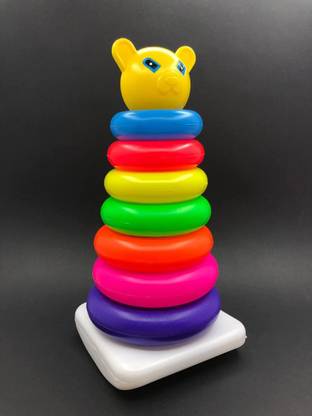jmv 7 ring toys teddy rings New Born Rock-a-stack Toddler Stack-7 color