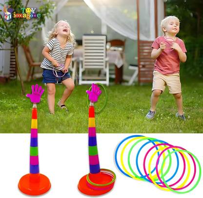 SURYAANSHI Toddlers Kids Ring Toss 2 in 1 Plastic Ring Throw Game for Fun