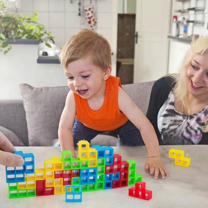 Dorytoys Swinging Tower Game 32 Blocks & 22 Cards
