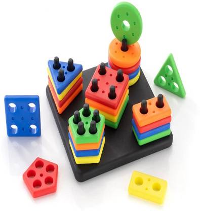 littlewish Shape Stacker square Learn shapes and stack them