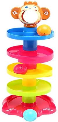 Lattice Early Education 5 Layer Roll Ball Drop and Roll Swirling Tower