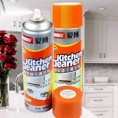 BM RETAIL Multi-Purpose Foam Cleaner (Pack of 2) Kitchen Cleaner Spray Grease 500ml Stain Remover
