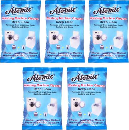 ATOMIC Washing Machine Hygienic Deep Cleaner 150 GM X 5= 750gm | Best Descale Powder Stain Remover