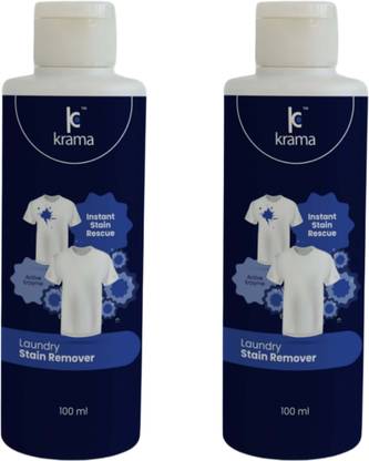 KRama Laundry Stain Remover, (Pack 2, 200ml)Active Enzyme Stain off liquid for fabric Stain Remover