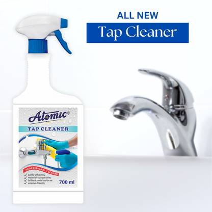 ATOMIC Tap Cleaner Liquid Spray 700 ML | Remove Hard Water Marks & Dissolves Limescale Stain Remover