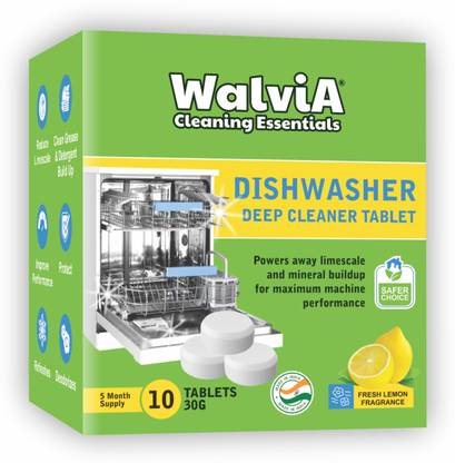 WALVIA Dishwasher Cleaner And Deodorizer Tablets Deep Cleaning Descaler tablet Stain Remover