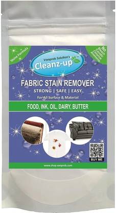 Cleanz-up Fabric Stain Remover for Food Stains, Oil Ink Marks, Dirt, Grout - No Acid, Ecofriendly, Easy - use on Carpet, Mattress, Wall, Leather, Tiles, Furniture, Stone (100 g) Stain Remover