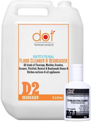 dot Floor Cleaner, Degreaser 5 Litres & Stainless Steel Rust Remover 50ml Stain Remover