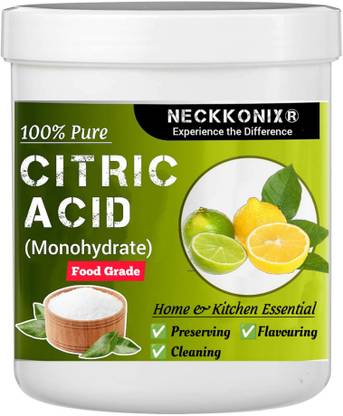 Neckkonix Citric Acid/Lemon Crystal 800 Grams Mohohydrate (Reusable Container Pack) Stain Remover