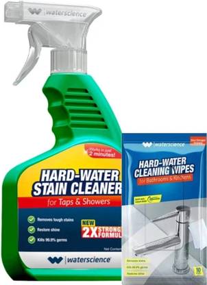 Water Science Hard Water Stain Remover Liquids Spray for Bathroom and Kitchen Taps, Showers Stain Remover