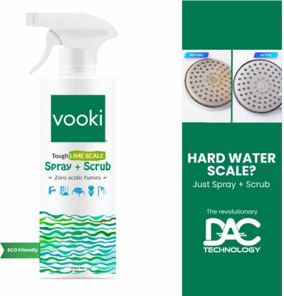 vooki Tough Lime Scale Spray + Scrub Hard Water Stain Remover NA