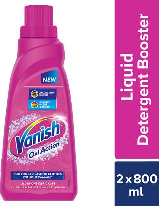 Vanish All in One Liquid Detergent Booster (2 x 800 ml) Stain Remover