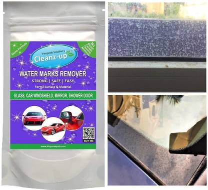 Cleanz-up Car Water Marks Remover with Shine Formula for Windshield, Glass etc - 100 Gms Stain Remover