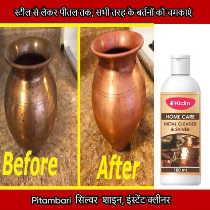kiclin pitambari shining liquid for all type of metal pooja item cleaning liquid Stain Remover