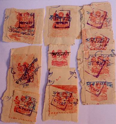 MANMAI COINS SHAHPURA Princely State HANUMAN 1 Anna Stamp Stamps