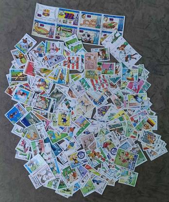 PCC Football Theme 250 Different Stamps Stamp Box, Stamps, Stamp Album, Stamp Book, Stamp Collection Starter Kit