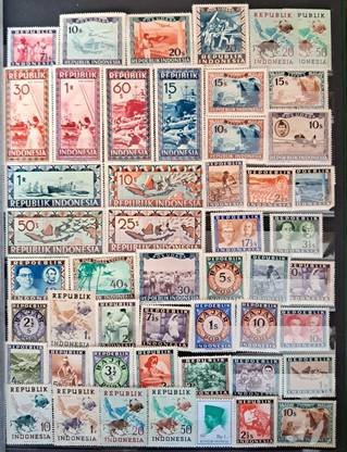 PCC Indonesia 50 Stamps All Different Stamps
