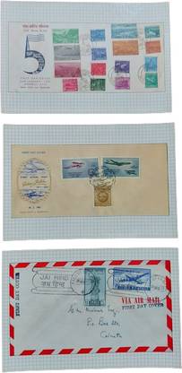 rbf AIR MAIL 1947,1955,1961,FIRST DAY COVER 3 SET Stamp Album