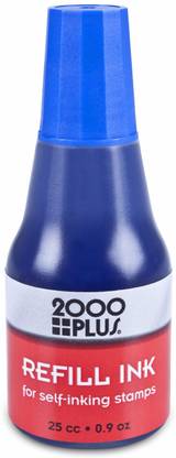 CoscoProducts Self-Inking Stamp Ink Refill, 25 cc, (Blue) , Stamp Pad Ink