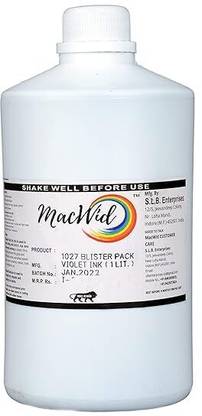 MACWID 1027 Batch Coding Voilet Fast Drying Ink (1 LTR.) Stamp Pad Ink