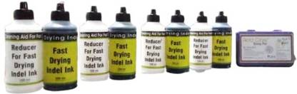 GoldClass 100ml Fast Drying ink - 4 Set + 1 Pad Stamp Pad Ink