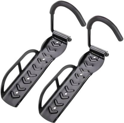 NSV Pack Of 2 Bicycle Hook Wall Mounted Cycle Rack Stand Bike Hanger Hook with Screw Cycling Stand