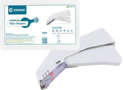 Cruzine Plastic 35W Skin Stapler , Surgical Stapler for Medical Wound Closure Disposable Skin Staple Gun Stapler