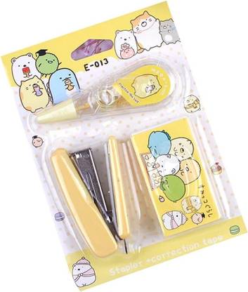 AR BHUMI Mini Cute Stapler Set Desktop Stapler Includes Stapler Staple Correction Tape NA  Stapler