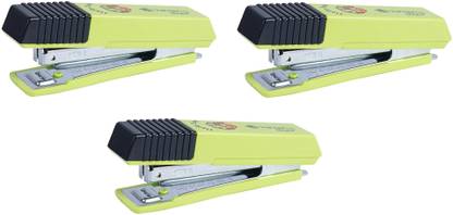 Kangaro Desk Essentials ICON All Metal Half Strip, Parrot Green, Set of 3 Cordless  Stapler
