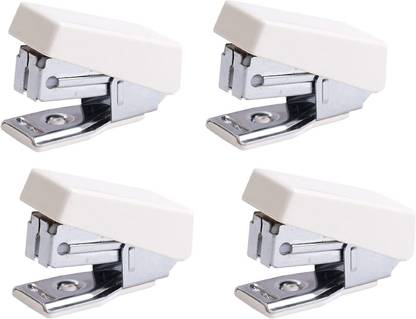 Kangaro Desk Essentials M-10 All Metal Half Strip, Ivory, Set of 4 Cordless  Stapler