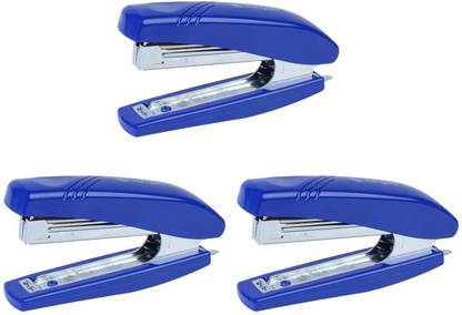 Kangaro Desk Essentials HS-10EZ All Metal Half Strip, Dark Blue, Set of 3 Cordless  Stapler