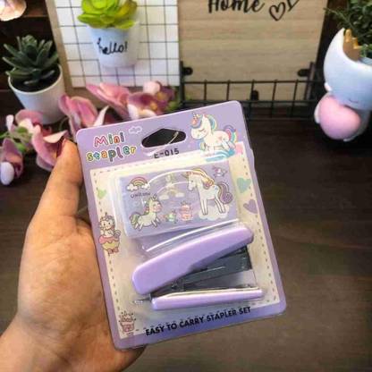 SURYAANSHI Mini Stapler Portable Cartoon Mini Stapler with Staple Corded  Stapler