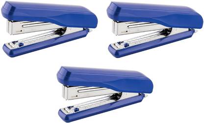 Kangaro Desk Essentials HS-J10 All Metal Half Strip, Dark Blue, Set of 3 Cordless  Stapler