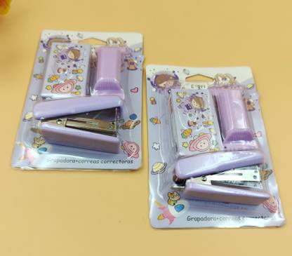 Paper Bear Combo Purple Space Stapler Theme Stapler Set Art & Craft Kit PC of 2 NA  Stapler