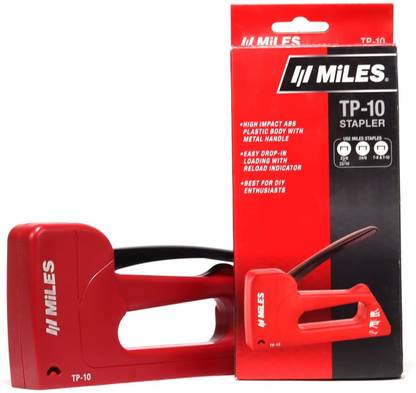 Miles Manual Gun Stapler Tracker TP -10 & Snap Off Cutter Knife PN1801 Combo Cordless  Stapler