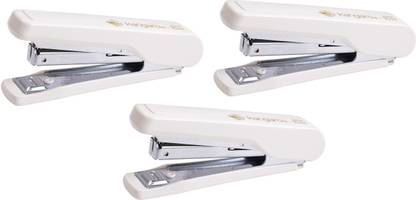 Kangaro Desk Essentials HS-10H All Metal Half Strip, Ivory, Set of 3 Cordless  Stapler