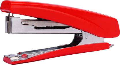 Kangaro Desk Essentials HD-10D All Metal Half Strip, Red, Set of 1 Cordless  Stapler