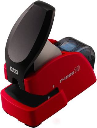 Maxim Max Paper Stapler for Metal Free Stapling - PH-10DS - Made in Japan (Red) Cordless  Stapler