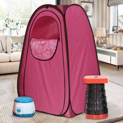 KAWACHI Full Body Personal Sauna at Home Spa Portable Steam Sauna Bath, 1.5L & 750W Steamer With Plastic Stool Portable Steam Sauna Bath