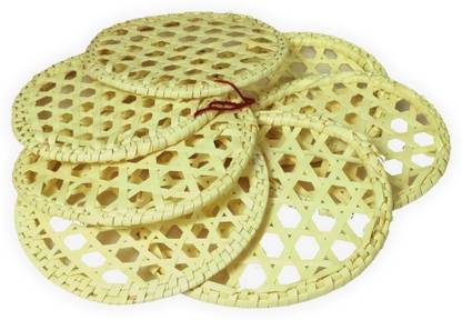 Retail Charms Natural Palm Leaf Idiyappam Maker Plates / String Hopper Plate - Pack of 5 Bamboo Steamer