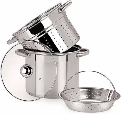 PRISTINE Tri Ply Induction Base Pasta Steamer, Multi Purpose Stainless Steel Steamer