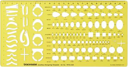 Traceease Traceease Multiple Gemstone Templates Stencils Stone Shapes Jewelry Templates TRTD-2320A Jewelry Designing Template Stencil