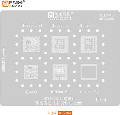 AKT AMAOE HU-4 For HI CPU Reballing For Huawei Hi Hi6290 3690 6280 9500 3680 3670 6260 6620 3660 SQUARE Stencil