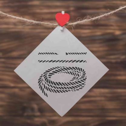 EL Craft EL Craft ECS148 Rope Stencil for Painting on any surface. Stencil