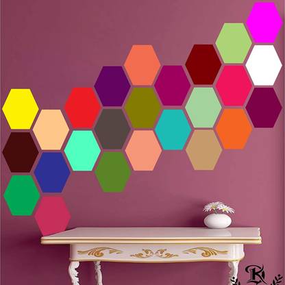 Kayra Decor Hexagon Wall Design Stencils for Wall Painting for Home Wall Decoration Suitable for Room Decor, Ceiling and Craft (16 inch x 24 inch) (KHS282) KHS282 Wall Arts Stencil