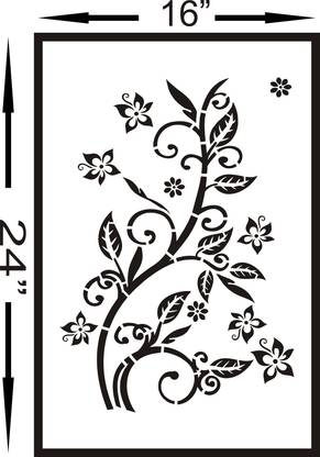 DB stencilprint bail Style Wall Design Stencil for Wall Painting for Home Wall Decor stencil pack of 1 (size 16*24 inch) diy reusable panting design Stencil